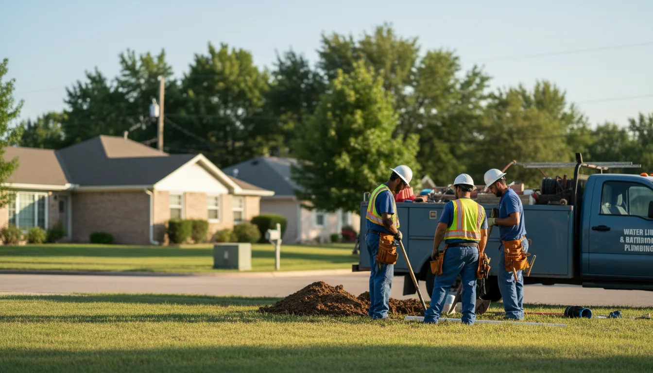 Residential water line and bathroom plumbing service in Otoe, NE